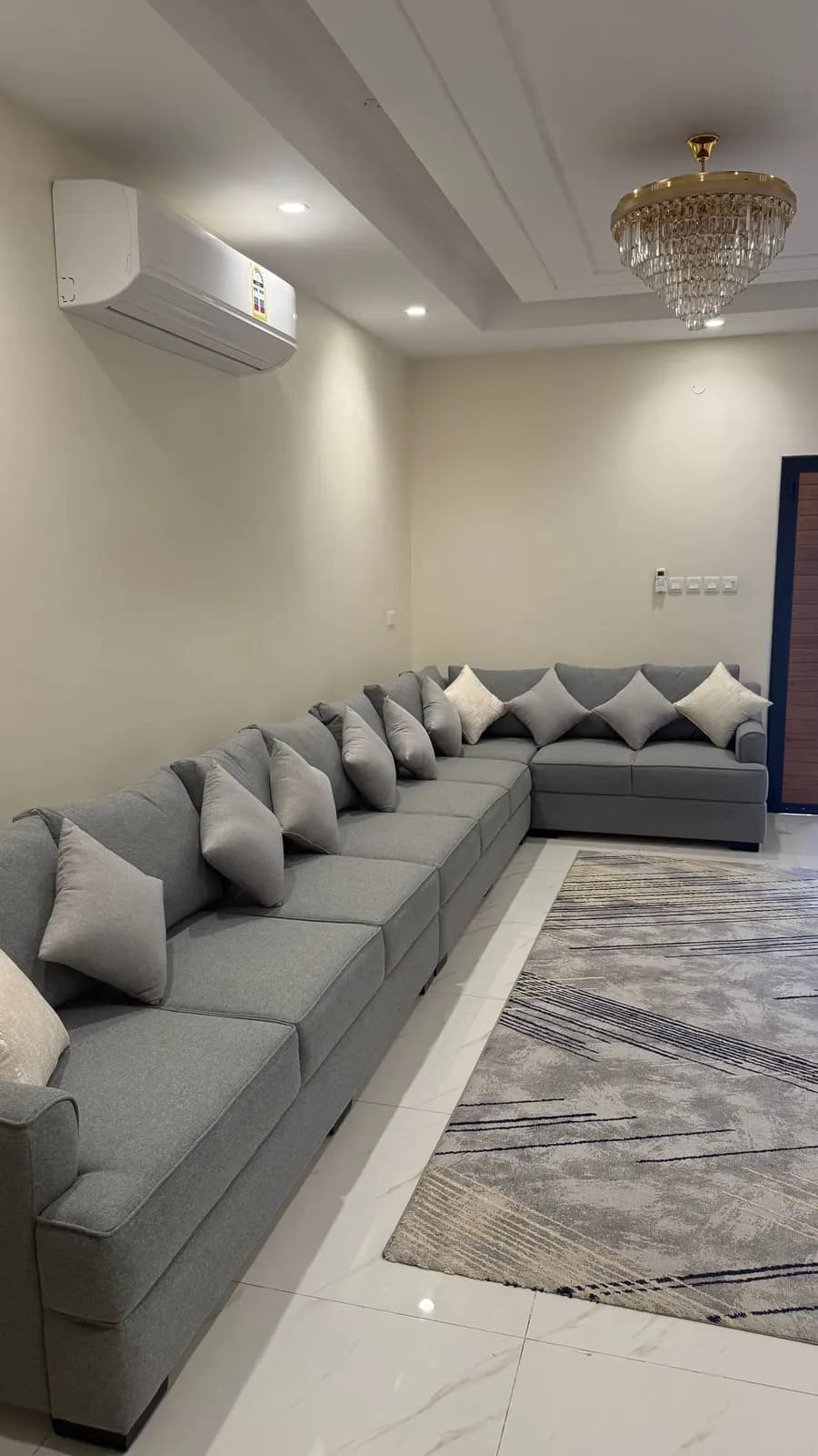 Corner sofa installed in a customer's home